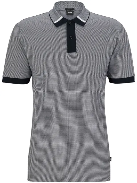 BOSS Camisa polo com estampa xadrez