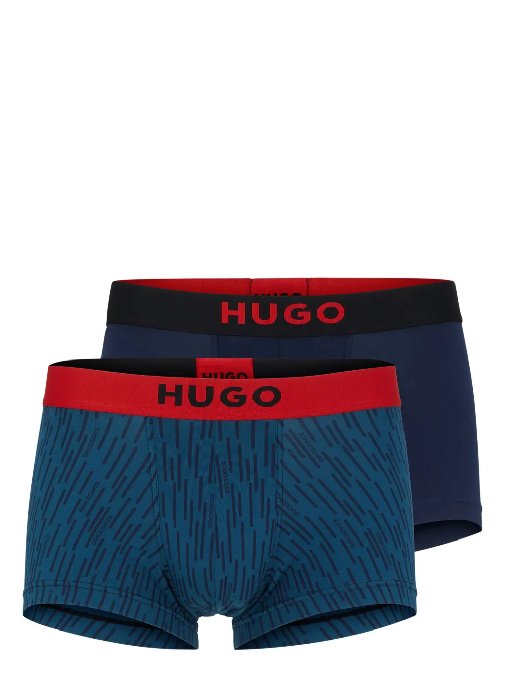 HUGO Kit 2 cuecas boxer com logo no cós | Azul | Image 1