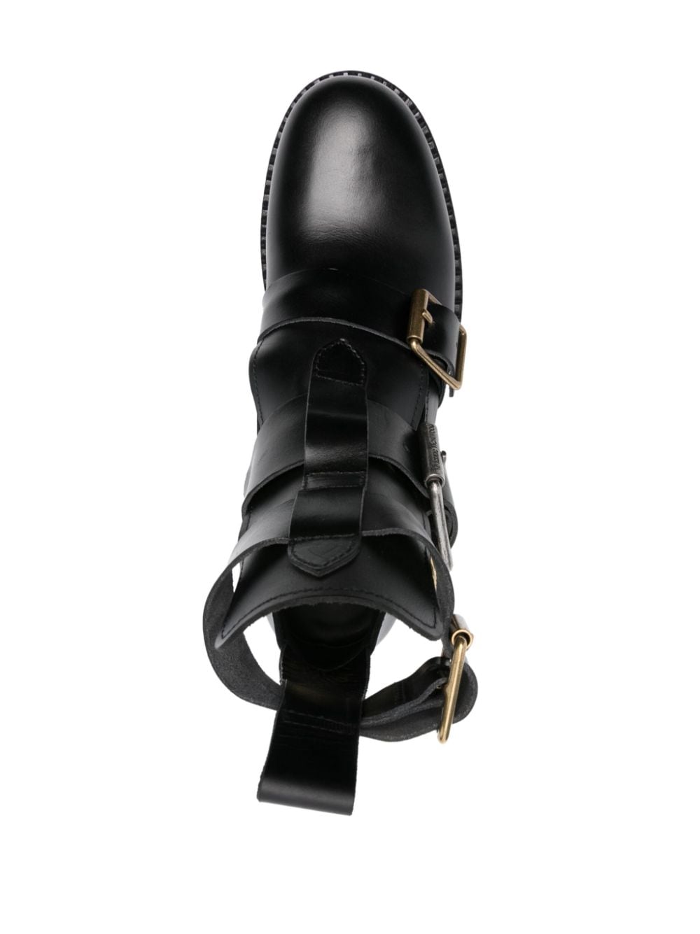 Shop Vivienne Westwood Buckled Leather Ankle Boots In Black