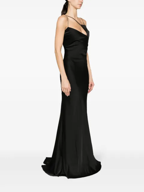 The Attico Melva cut-out satin gown 241WCW103E020 - 2