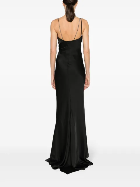 The Attico Melva cut-out satin gown 241WCW103E020 - 3