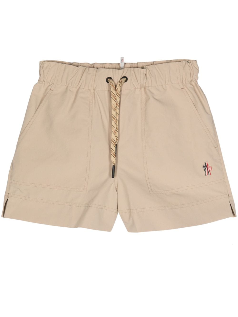 Moncler Logo-patch Deck Shorts In Neutral