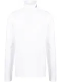 Sergio Tacchini logo-embroidered roll-neck jumper - White