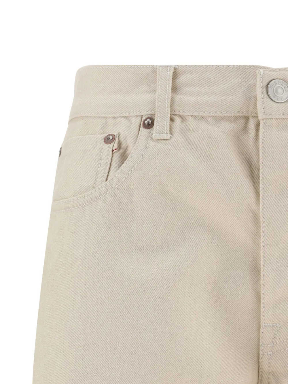 对比缝线牛仔裤