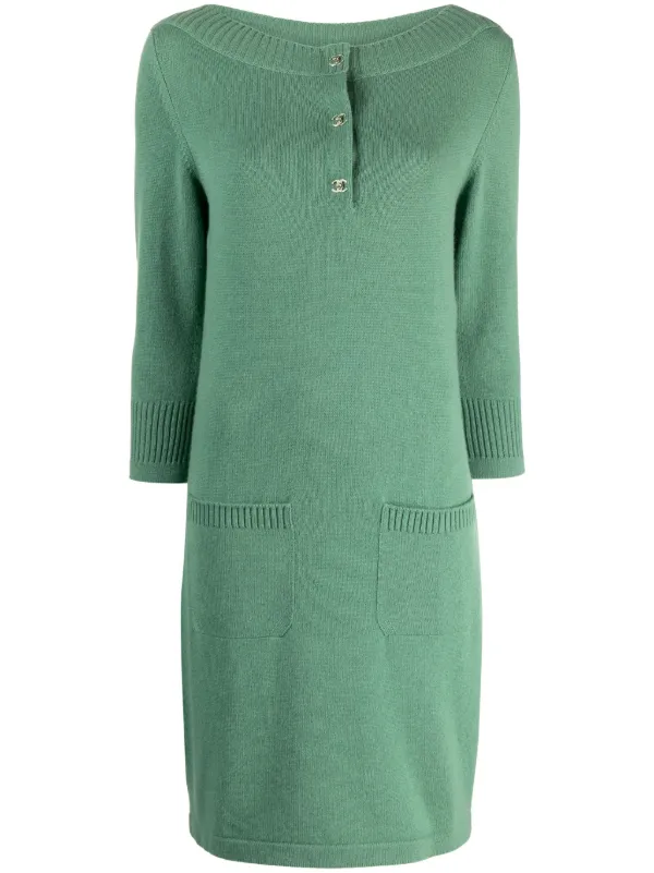 slim fit dress slacks cashmere wide a-line scoop neck dress (fernlight) main image 0