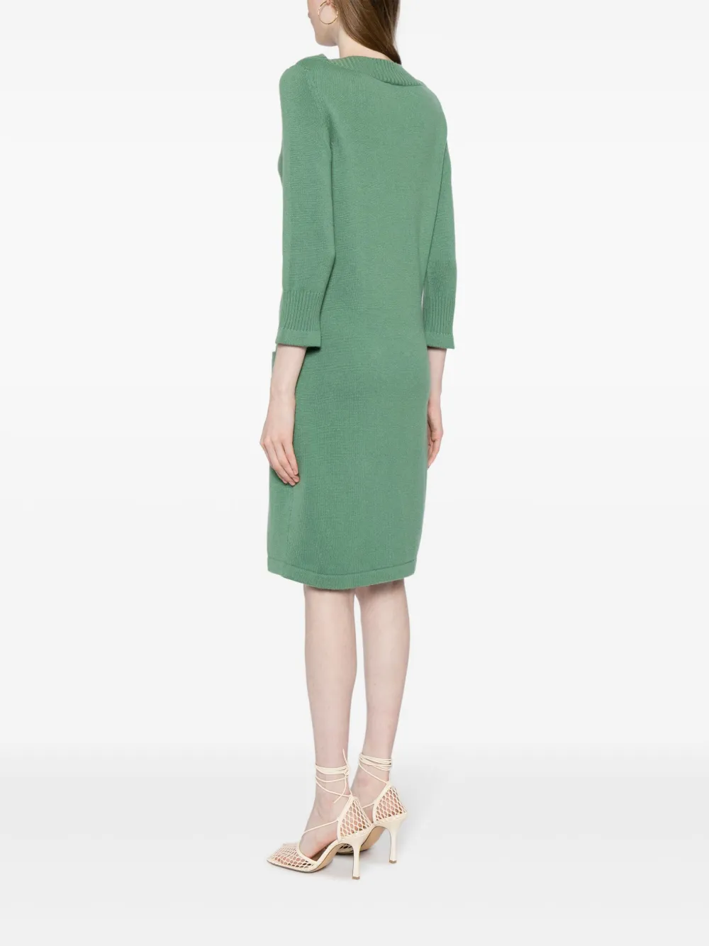 Pre-owned Chanel 2010 Cashmere Minidress In Green