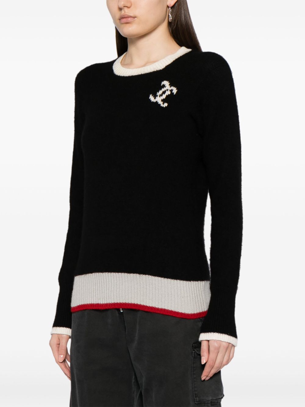 Affordable HOT SALE CHANEL 1998 CC-logo cashmere jumper Women