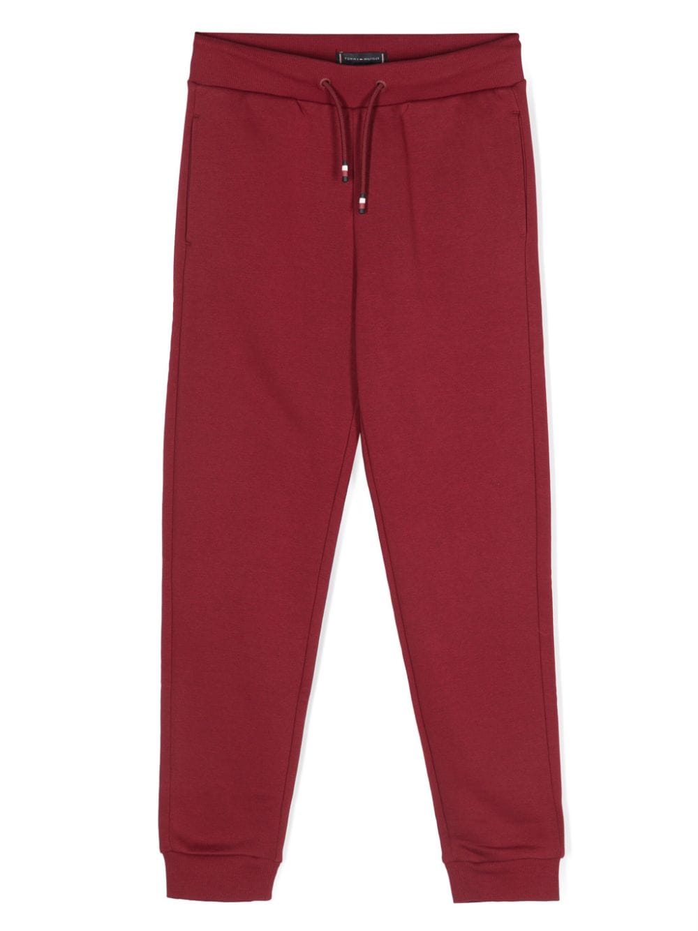 Tommy Hilfiger Junior Kids' Logo-appliqué Jersey Track Trousers In Red