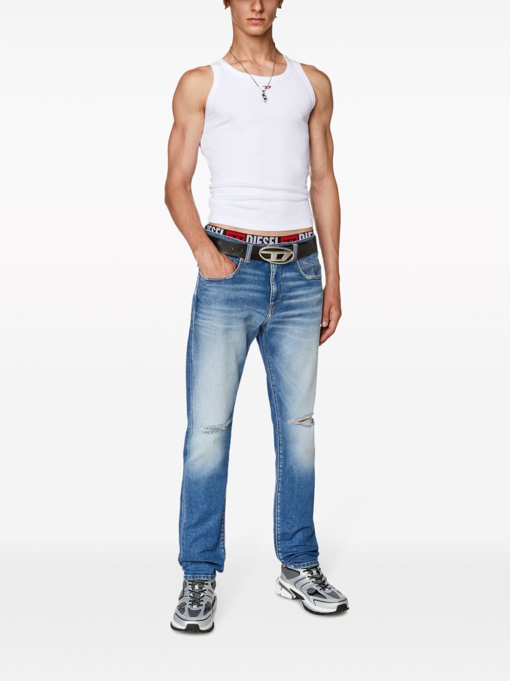 Diesel 2019 D-Strukt straight jeans - Blauw