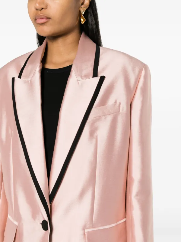 ZIMMERMANN contrasting-trim single-breasted Blazer | Pink