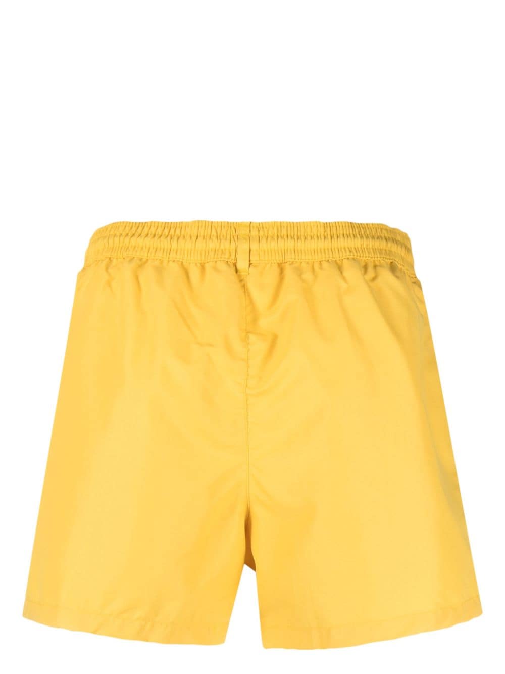 Shop Paul Smith Zebra-motif Drawstring-waist Swim Shorts In Yellow