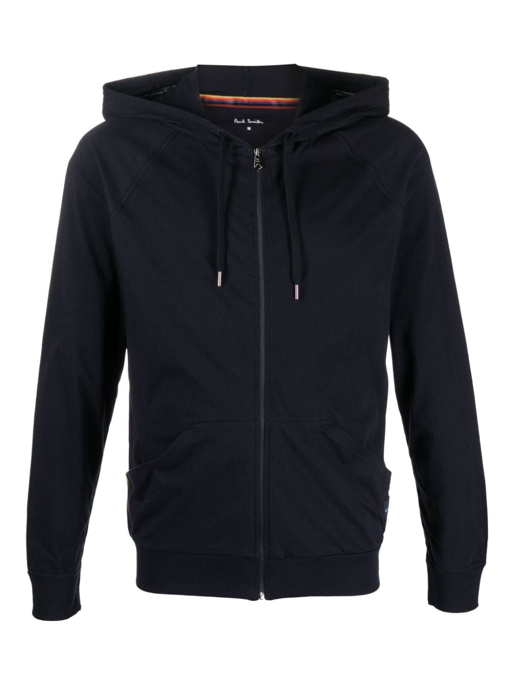 Shop Paul Smith Zip-up Cotton Lounge Hoodie In Blue