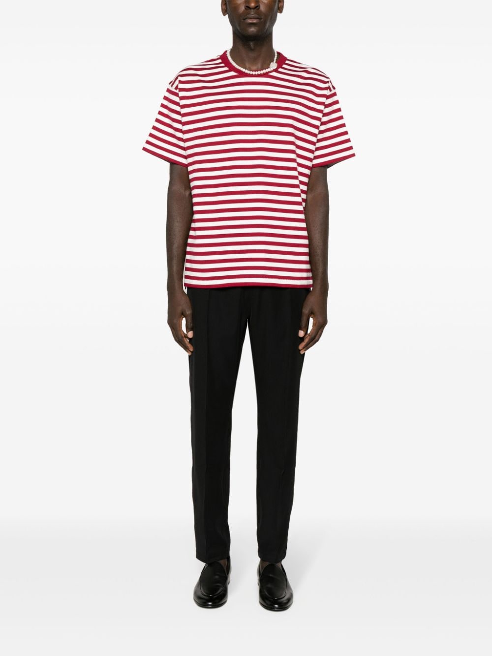 BODE striped cotton T-shirt - Rood