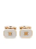 Celine Pre-Owned 1980s Triomphe plaque cufflinks - Gold