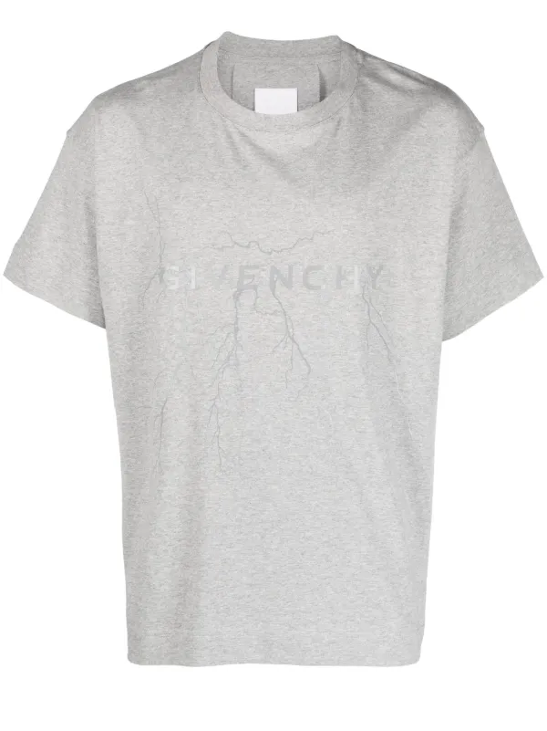 Givenchy logo print Cotton T shirt Grey FARFETCH TR