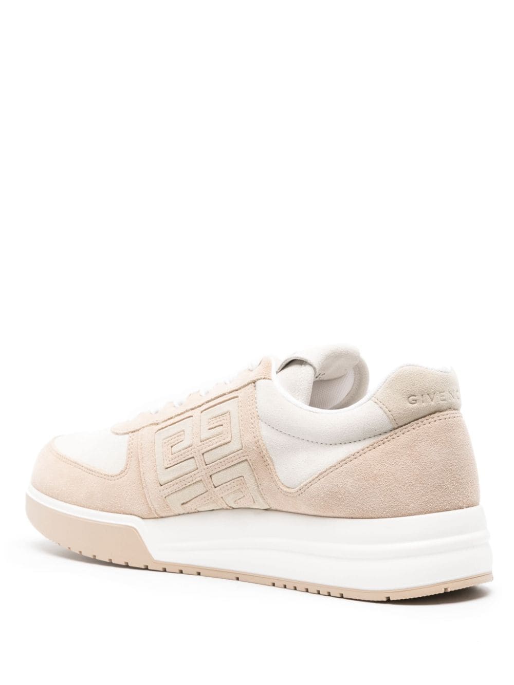 Shop Givenchy 4g Suede Sneakers In Neutrals
