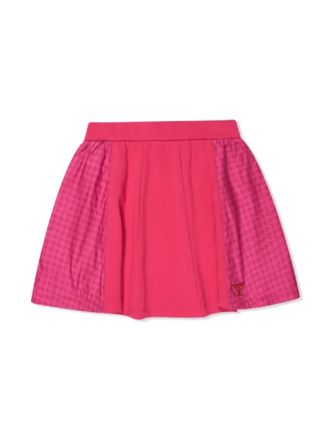 Emporio Armani Kids houndstooth-pattern cotton mini skirt 