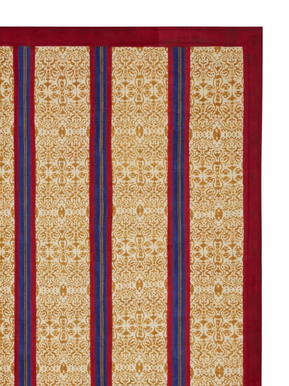 Shop Lisa Corti Damask Stripes Cotton Blanket (180cm X 270cm) In Red