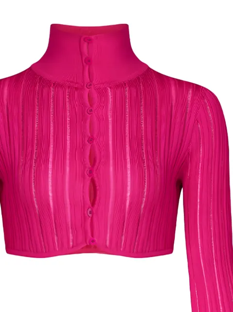 Alaïa ribbed-knit cropped cardigan