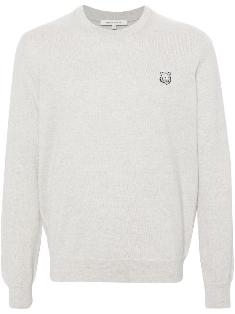 Maison Kitsuné logo-patch cotton jumper