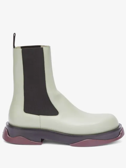 Jil Sander round-toe leather ankle boots