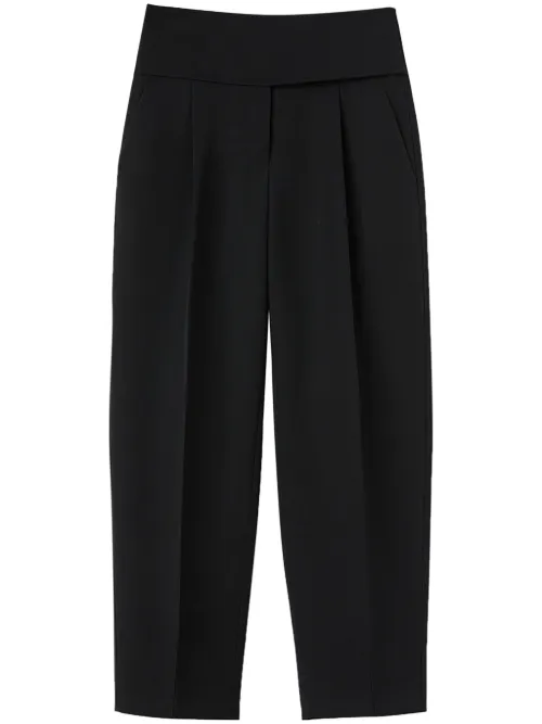 Pantalon court en laine à taille haute - Jil Sander - Modalova