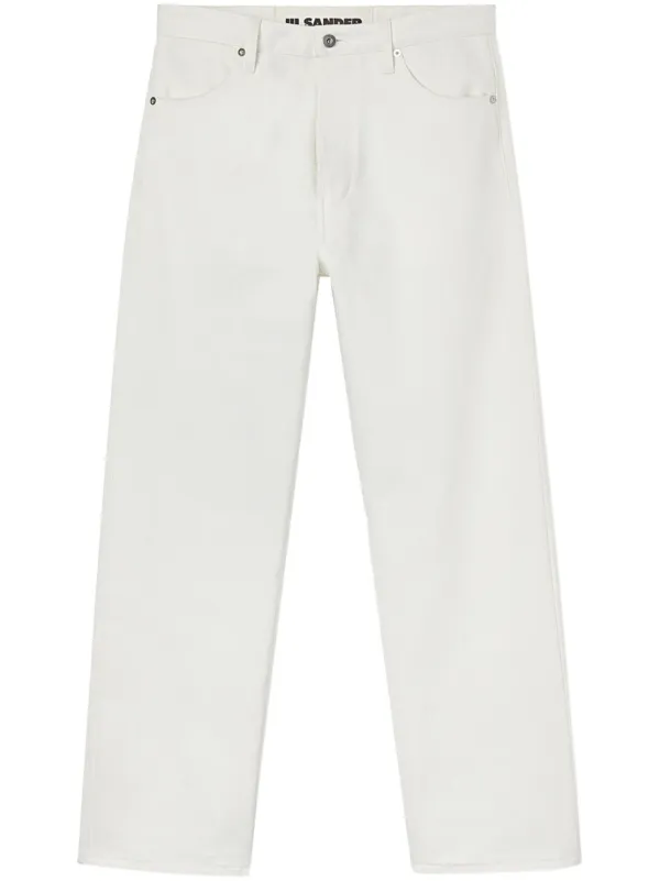 【美品】JIL SANDER ホワイトデニム Jil Sander ミッドライズ ストレートジーンズ | ホワイト