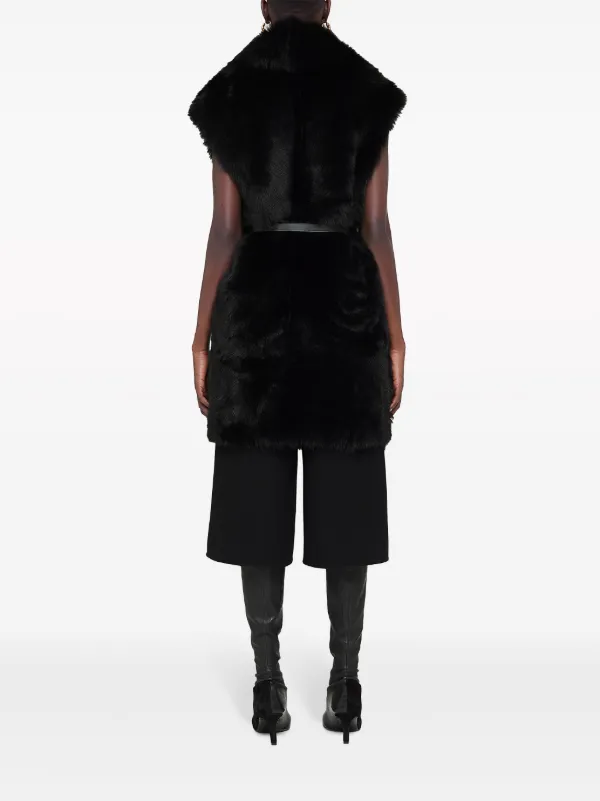 Jil Sander Belted Fur Vest Farfetch