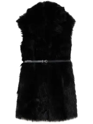 Belted fur on sale vest