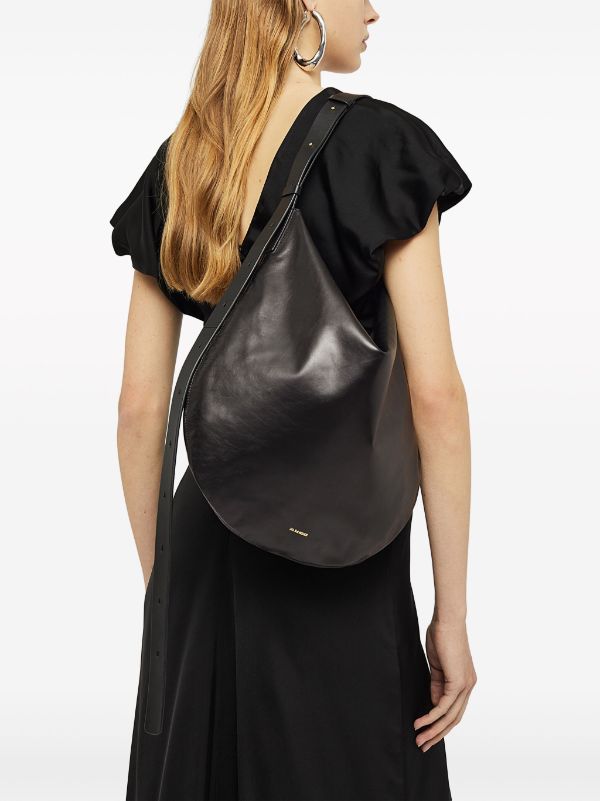 Medium leather hot sale hobo bag