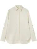 Jil Sander pointed-collar satin shirt - White