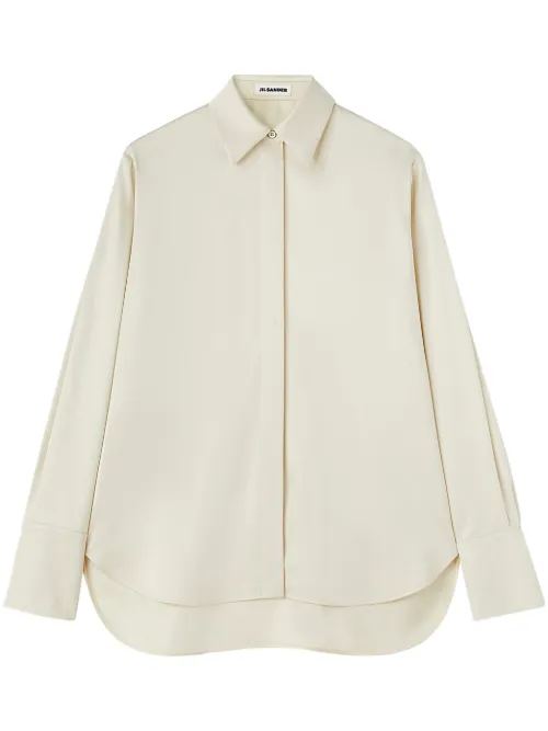 Chemise en satin à col pointu - Jil Sander - Modalova