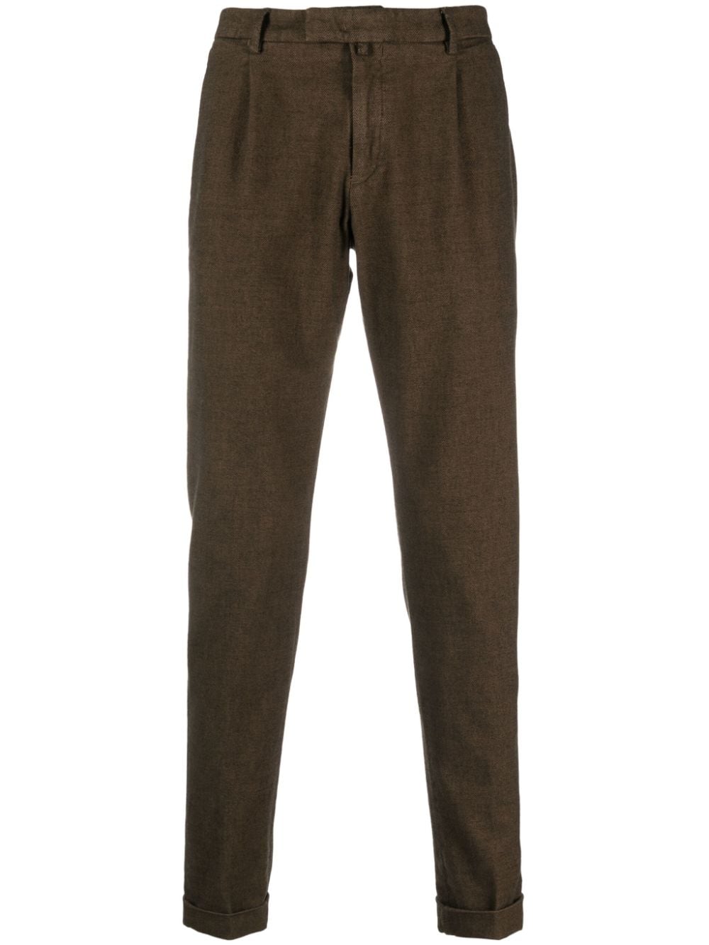 Briglia 1949 Mid-rise Tapered Trousers In Brown