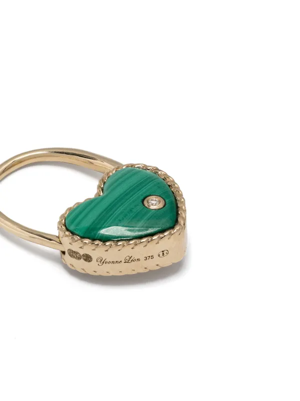 【関税込み】Yvonne Leon ゴールド Creole Cadenas Coeur ピアス Yvonne Léon Creole Cadenas Coeur ダイヤモンド ピアス
