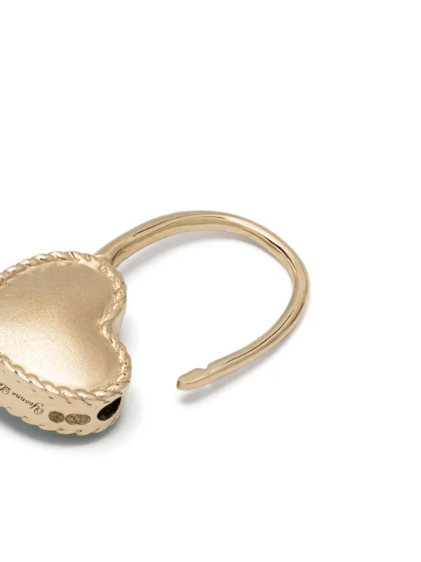 Yvonne Léon Créole Cadenas Cœur ダイヤモンド シングルピアス