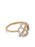 Yvonne Léon 18kt yellow gold Bague Fil Trèfle diamonds ring