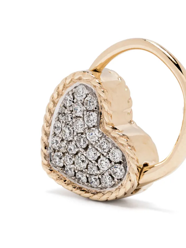【関税込み】Yvonne Leon ゴールド Creole Cadenas Coeur ピアス Yvonne Léon Creole Cadenas Coeur ダイヤモンド ピアス 9K