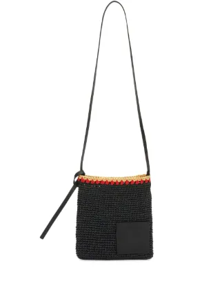 JIL SANDER+ ラフィア ショルダーバッグ | ブラック | FARFETCH JP