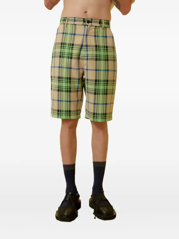 Henrik Vibskov plaid-pattern Shorts | Blue | FARFETCH