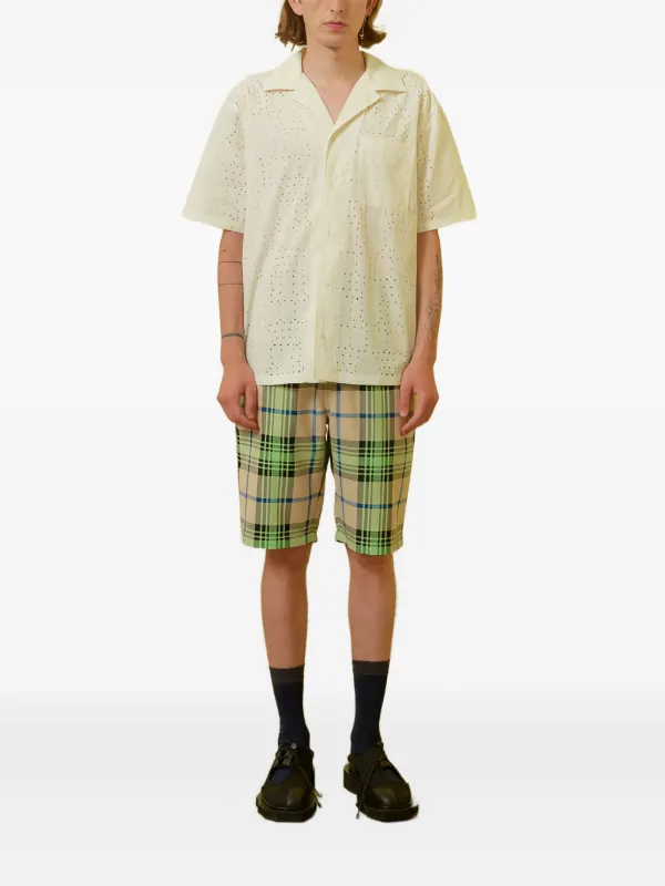 Henrik Vibskov plaid-pattern Shorts | Blue | FARFETCH