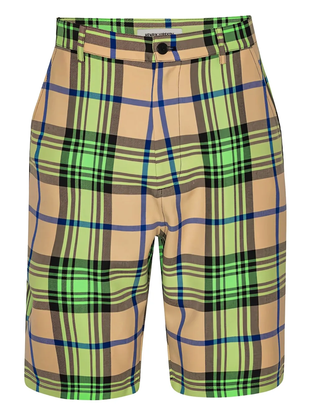 Henrik Vibskov Plaid-pattern Shorts In Green