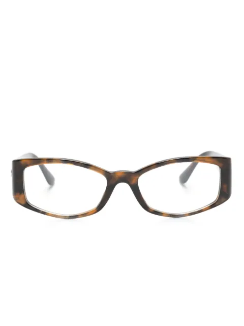 Versace Eyewear lentes con armazón rectangular estilo carey