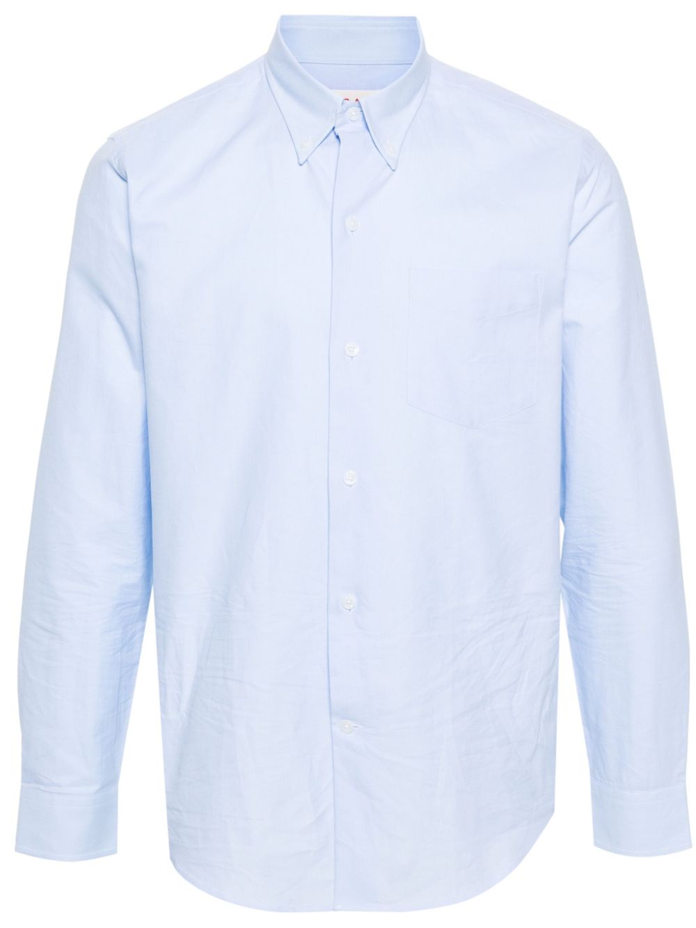 Fursac Long-sleeve Cotton Shirt In Blue