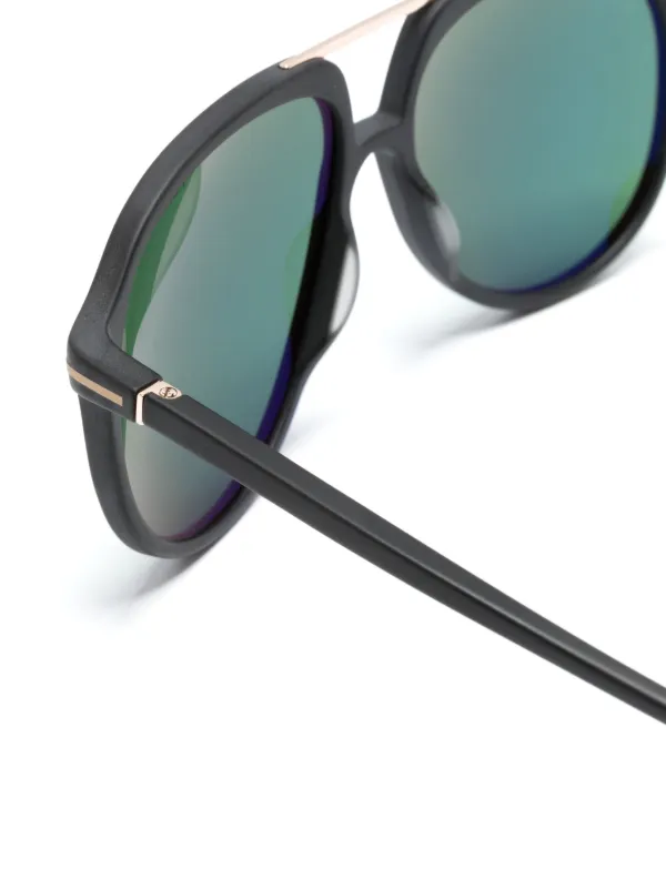 TOM FORD Eyewear ラウンドフレーム サングラス | ブラック | FARFETCH JP