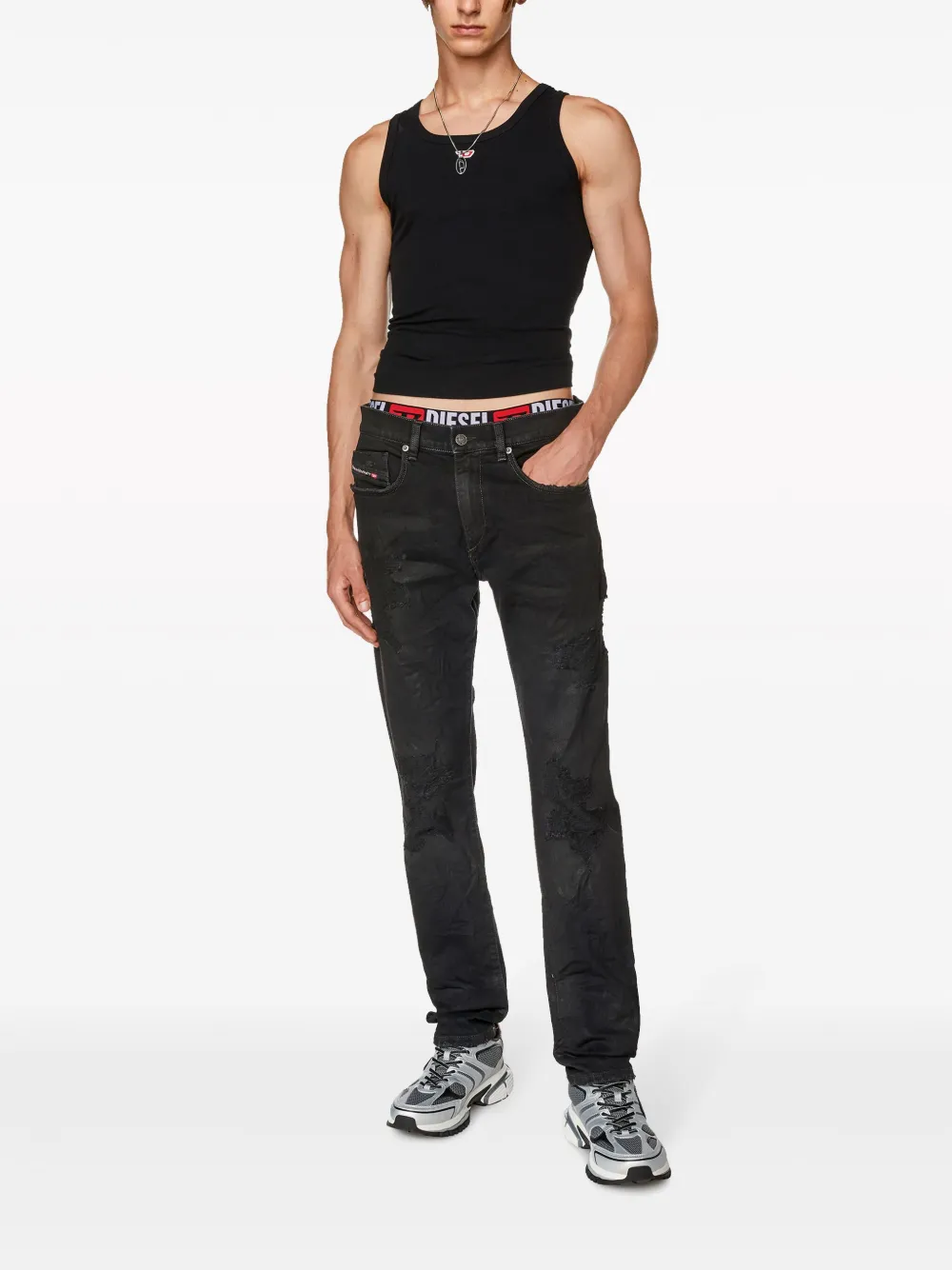 Diesel 2019 D-Strukt straight jeans Zwart