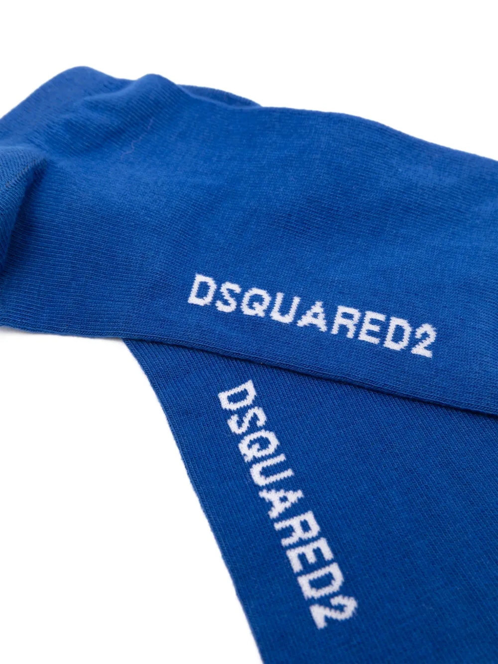 Dsquared2 intarsia-knit logo ankle socks - Blauw
