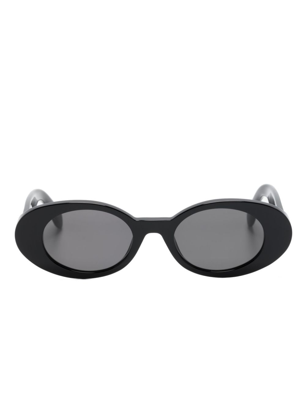 Palm Angels Gilroy Oval-frame Sunglasses In 1007 Black Dark Grey