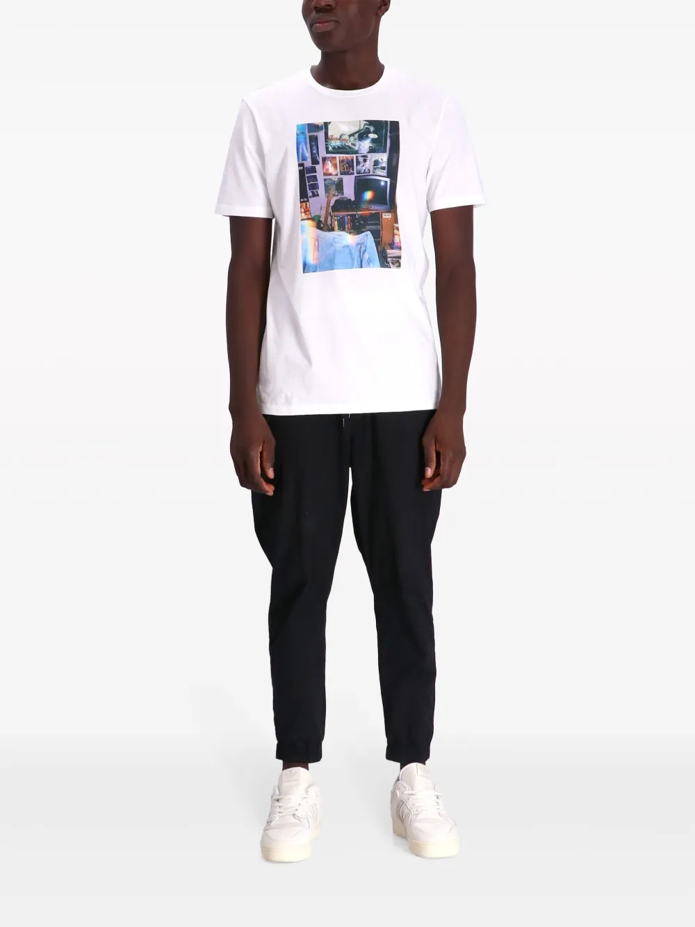 BOSS T-shirt met print - Wit