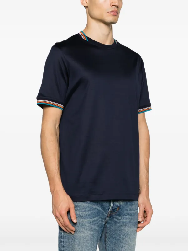 【関税込み】PS by Paul Smith ブルー ストライプ Tシャツ Paul Smith ストライプトリム Tシャツ | ブルー | FARFETCH JP