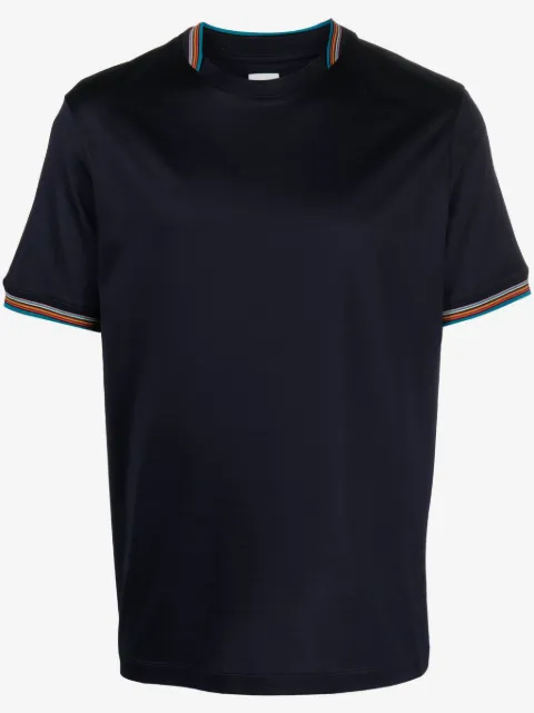 Paul Smith striped-trim cotton T-shirt